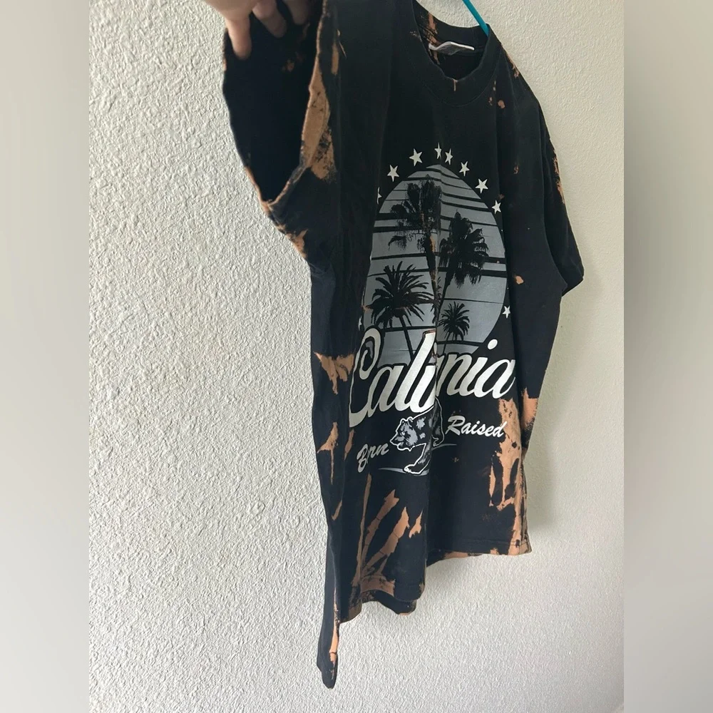 Bleach Dyed California Graphic Tee XL Heavyweight All Time Pro - Picture 2 of 8
